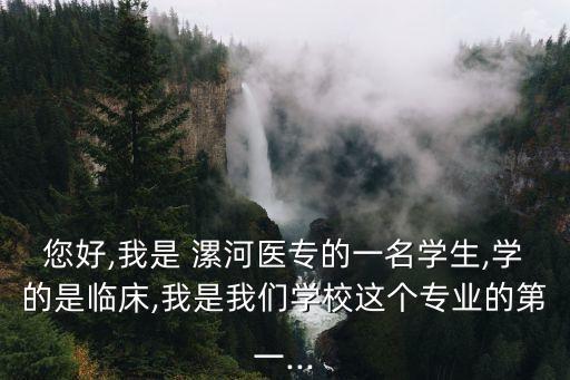 您好,我是 漯河醫(yī)專的一名學(xué)生,學(xué)的是臨床,我是我們學(xué)校這個專業(yè)的第一...
