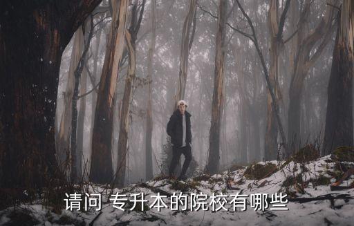 請問 專升本的院校有哪些