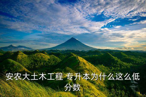 安農(nóng)大土木工程 專升本為什么這么低分?jǐn)?shù)