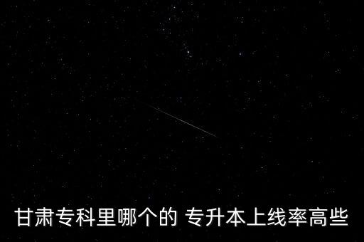 甘肅?？评锬膫€的 專升本上線率高些