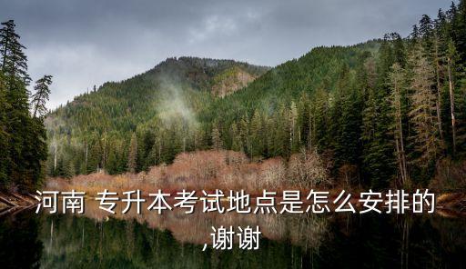  河南 專升本考試地點是怎么安排的,謝謝