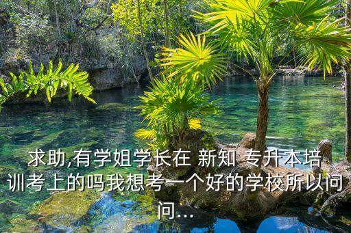 求助,有學(xué)姐學(xué)長(zhǎng)在 新知 專(zhuān)升本培訓(xùn)考上的嗎我想考一個(gè)好的學(xué)校所以問(wèn)問(wèn)...