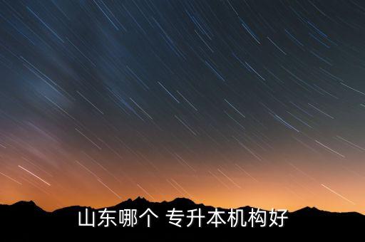 山東哪個(gè) 專(zhuān)升本機(jī)構(gòu)好