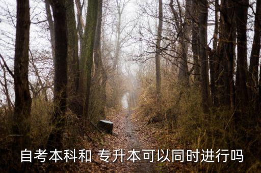  自考本科和 專升本可以同時(shí)進(jìn)行嗎