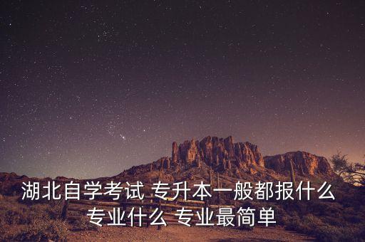 湖北自學(xué)考試 專升本一般都報(bào)什么 專業(yè)什么 專業(yè)最簡單