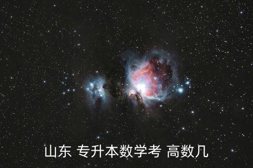 山東 專升本數學考 高數幾