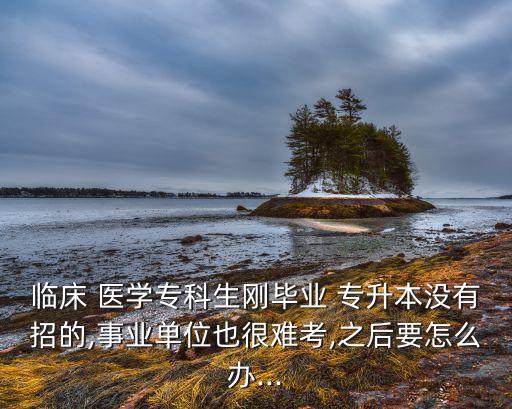 臨床 醫(yī)學(xué)?？粕鷦偖厴I(yè) 專升本沒有招的,事業(yè)單位也很難考,之后要怎么辦...
