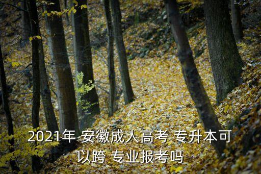 2021年 安徽成人高考 專升本可以跨 專業(yè)報考嗎