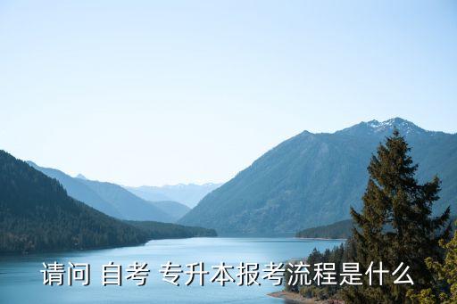 請問 自考 專升本報考流程是什么