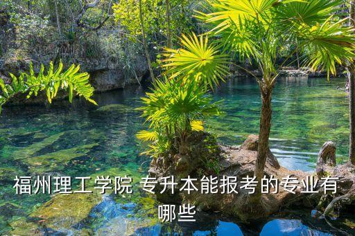 福州理工學(xué)院 專升本能報考的專業(yè)有哪些