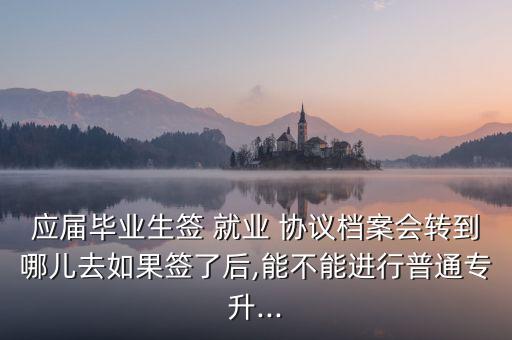 應(yīng)屆畢業(yè)生簽 就業(yè) 協(xié)議檔案會(huì)轉(zhuǎn)到哪兒去如果簽了后,能不能進(jìn)行普通專升...