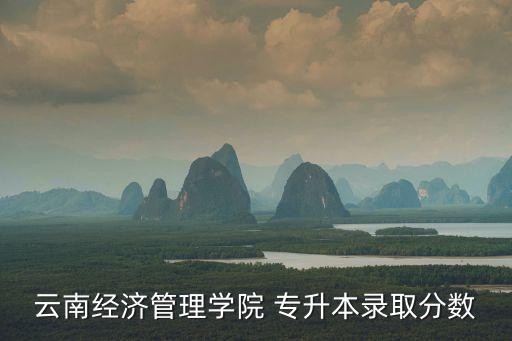 云南經(jīng)濟(jì)管理學(xué)院 專(zhuān)升本錄取分?jǐn)?shù)