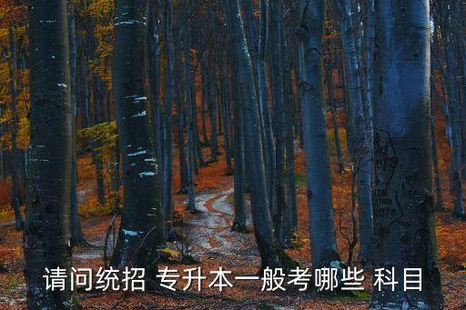 請(qǐng)問(wèn)統(tǒng)招 專(zhuān)升本一般考哪些 科目