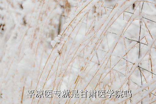  平?jīng)鲠t(yī)專就是甘肅醫(yī)學(xué)院?jiǎn)? class=