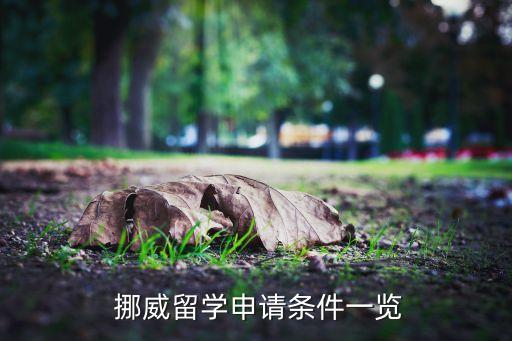  挪威留學(xué)申請條件一覽