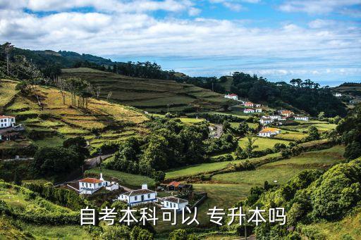  自考本科可以 專升本嗎