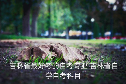  吉林省最好考的自考專業(yè) 吉林省自學自考科目