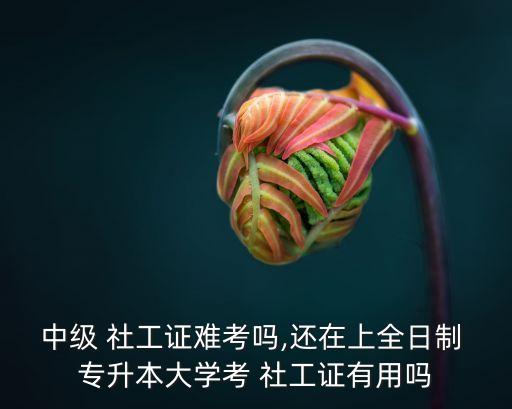 中級 社工證難考嗎,還在上全日制 專升本大學考 社工證有用嗎