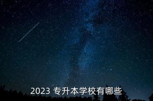 2023 專升本學(xué)校有哪些