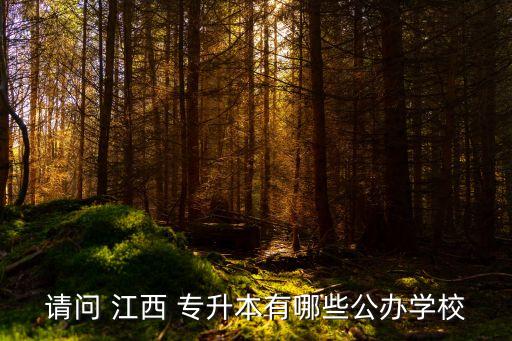 請問 江西 專升本有哪些公辦學校