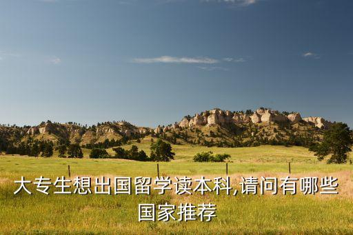 大專生想出國(guó)留學(xué)讀本科,請(qǐng)問有哪些國(guó)家推薦