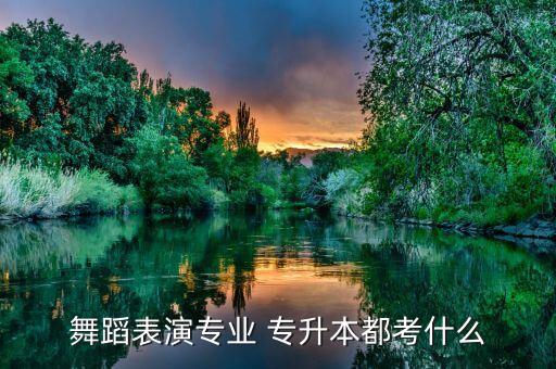 舞蹈表演專業(yè) 專升本都考什么
