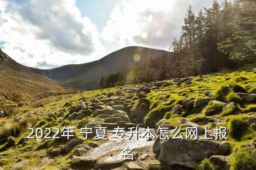 2022年 寧夏 專升本怎么網(wǎng)上報(bào)名