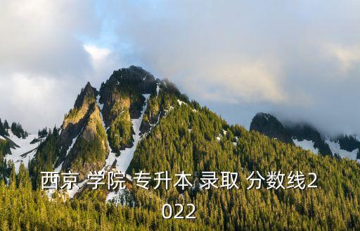 西京 學(xué)院 專升本 錄取 分數(shù)線2022