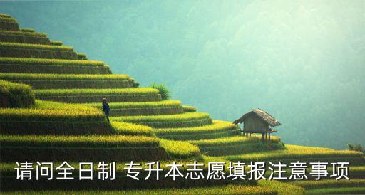 請(qǐng)問(wèn)全日制 專升本志愿填報(bào)注意事項(xiàng)