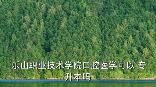 四川樂山專升本,樂山職業(yè)技術學院專升本幾率